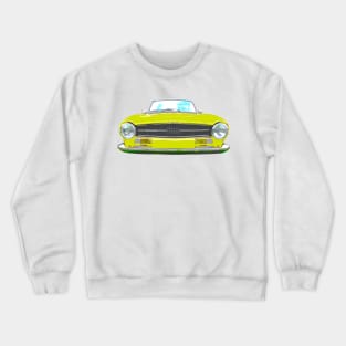 Triumph TR6 1970s classic British sports car yellow Crewneck Sweatshirt